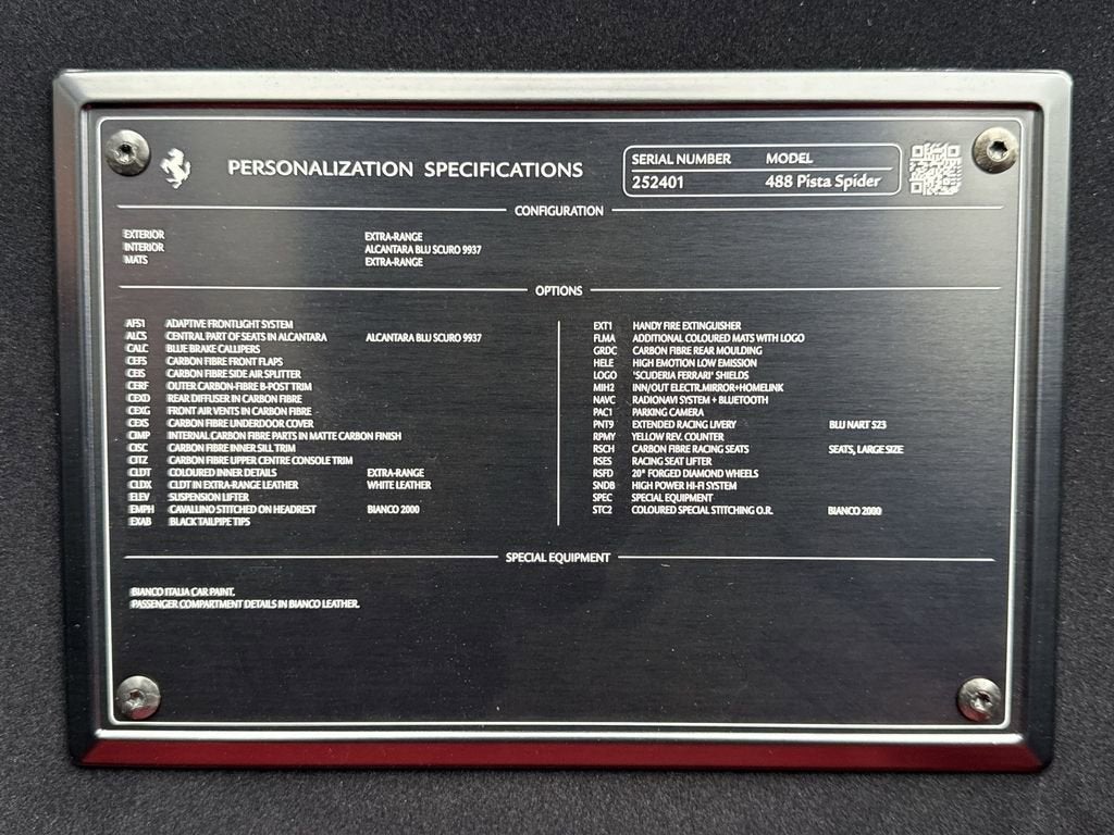 2020 Ferrari 488 Pista Spider Base