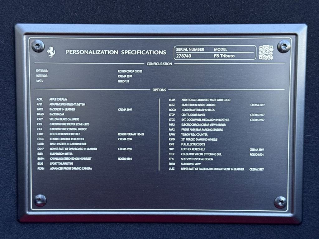 2022 Ferrari F8 Tributo Base
