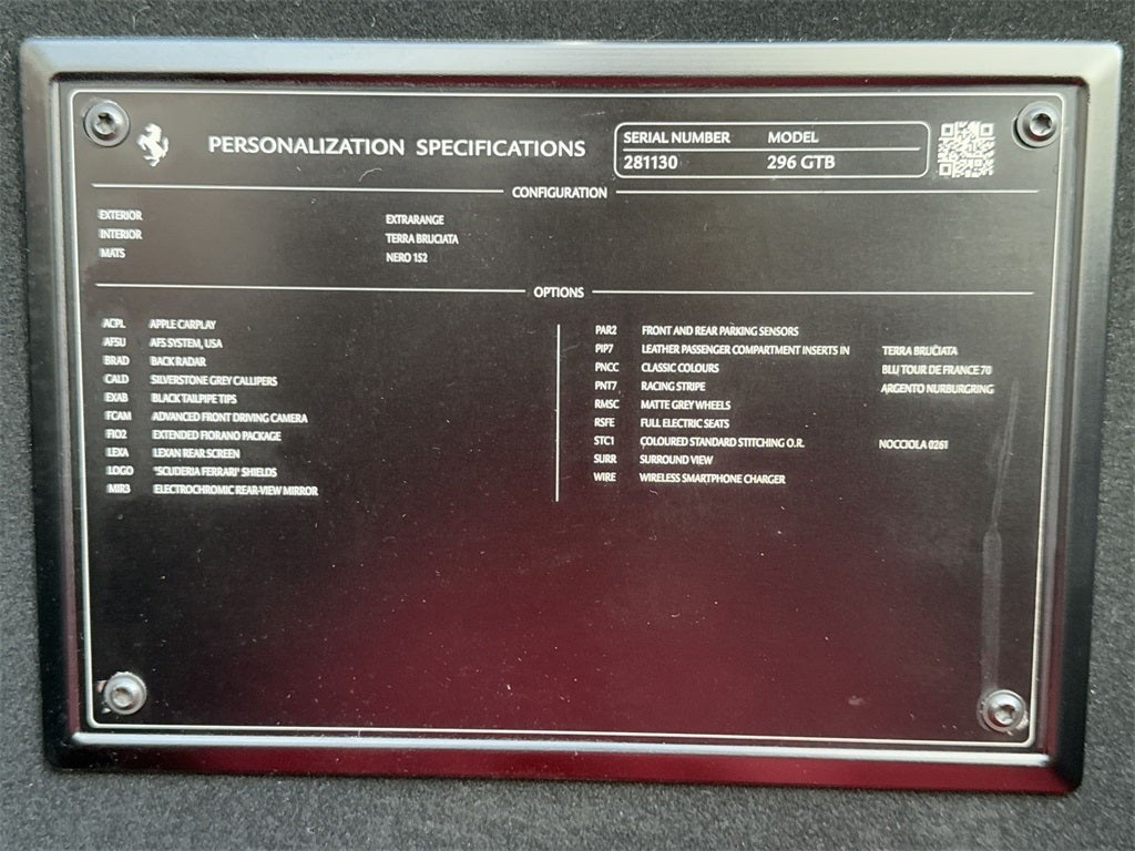 2022 Ferrari 296 GTB Assetto Fiorano