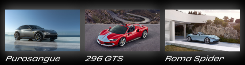 Ferrari Model Lineup